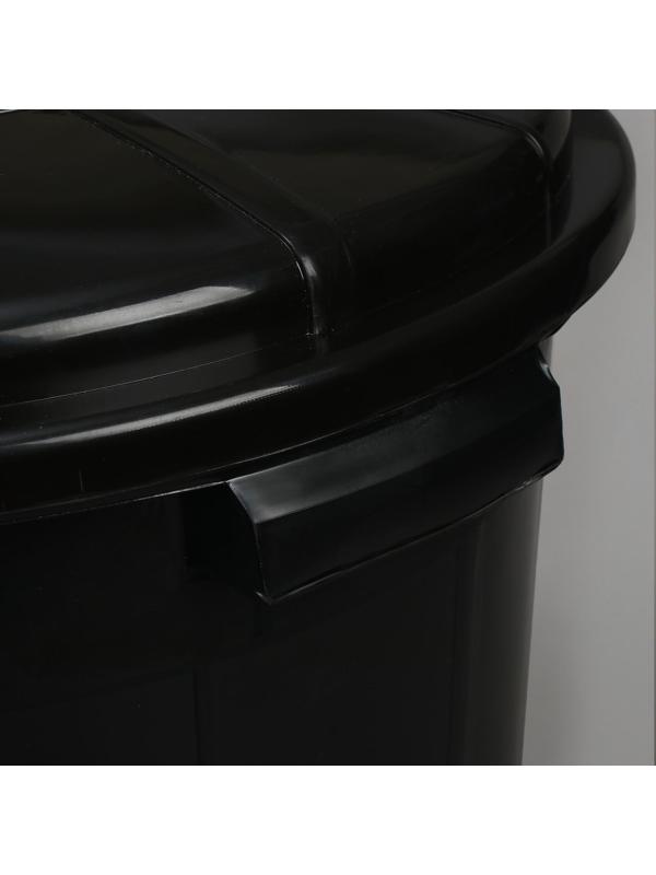 Бак хозяйственно-бытовой, 50 л, с крышкой, чёрный