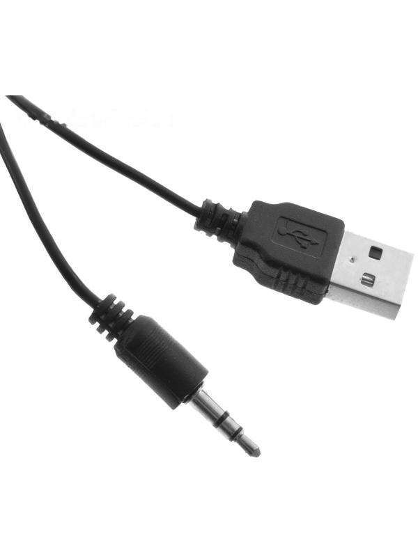 Компьютерные колонки 2.0 LuazON ES-01, Jack 3.5, USB, сине-чёрные