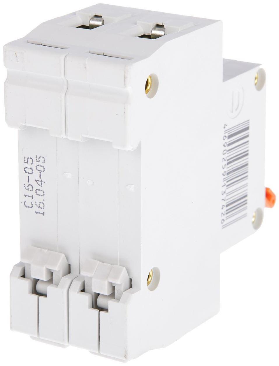 Выключатель автоматический TDM ВА47-63, 2п, 16 А, 4.5 кА