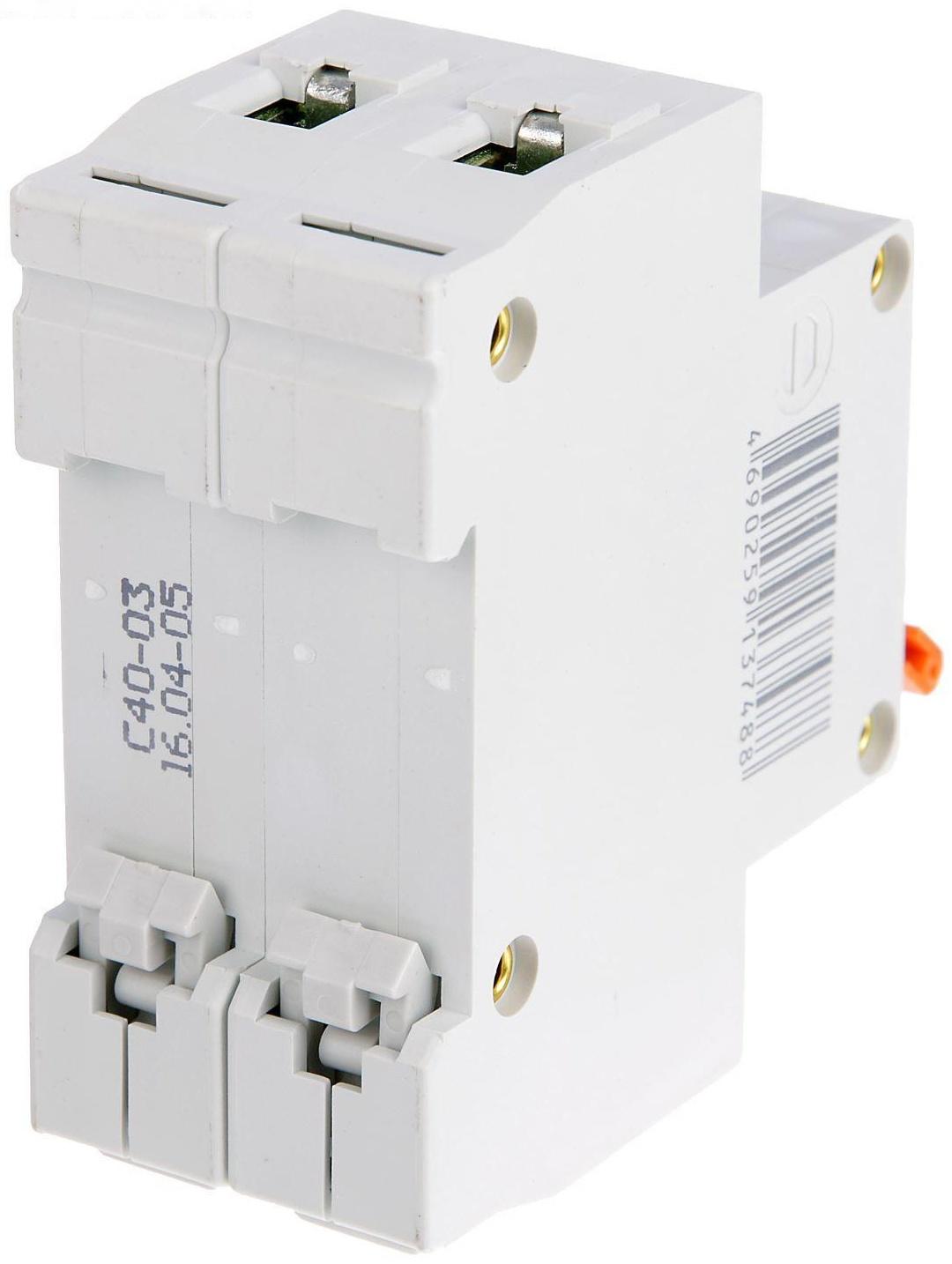 Выключатель автоматический TDM ВА47-63, 2п, 40 А, 4.5 кА