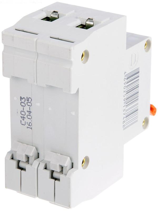 Выключатель автоматический TDM ВА47-63, 2п, 40 А, 4.5 кА