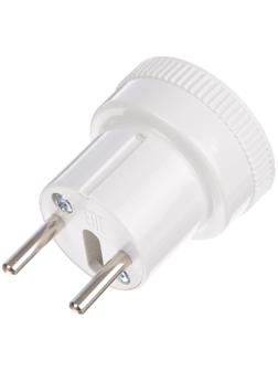 Переходник TDM , 6 А, 250 В, без заземления, белый, SQ1806-0023