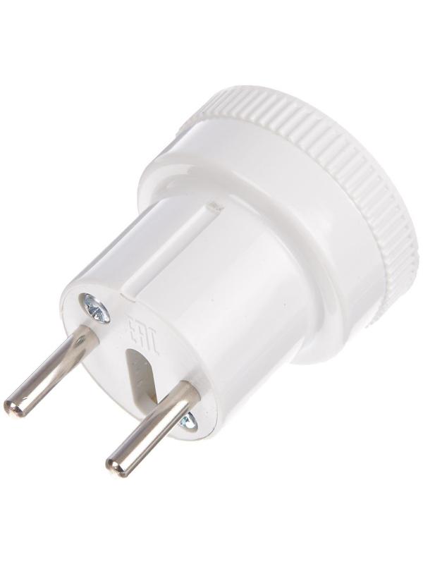 Переходник TDM , 6 А, 250 В, без заземления, белый, SQ1806-0023