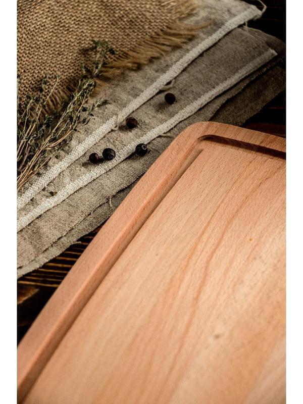 Доска разделочная малая с кровостоком 300х200 мм,  12мм, массив