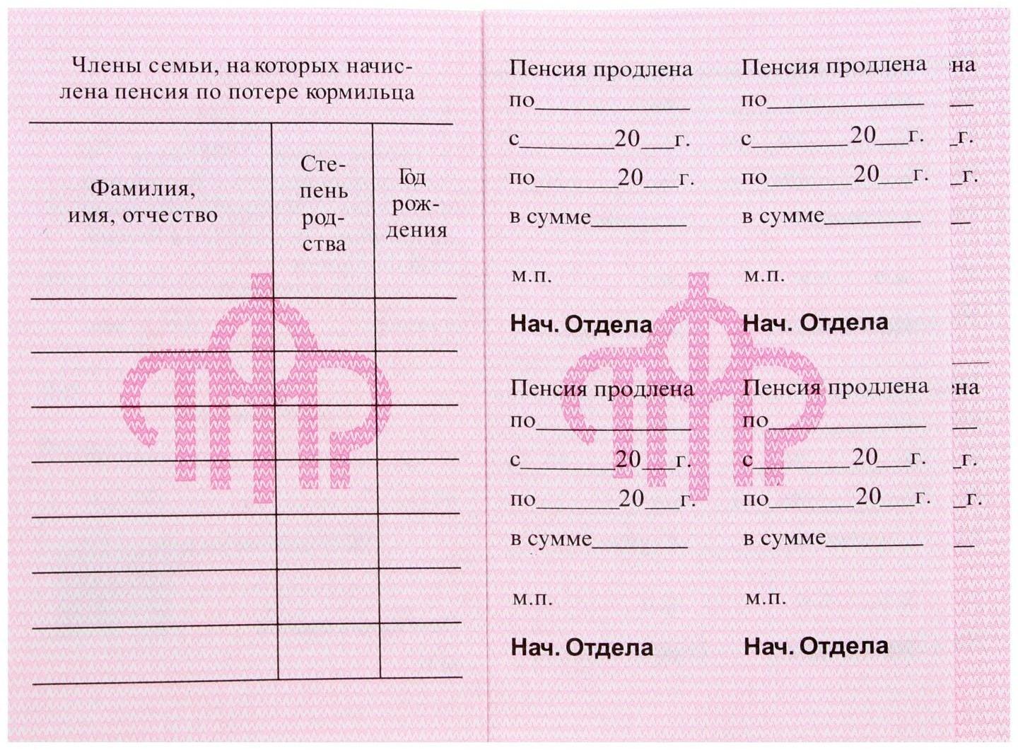 Пенсионное удостоверение, мягкий переплёт, ПУ-209