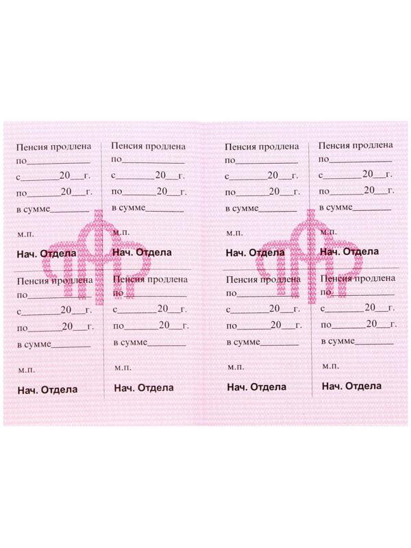 Пенсионное удостоверение, мягкий переплёт, ПУ-209