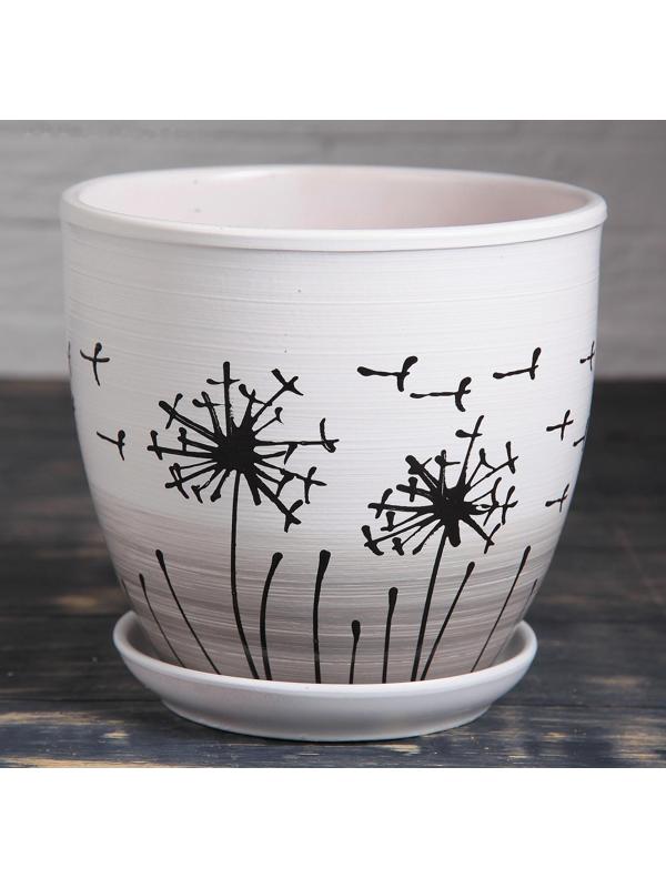 Горшок цветочный Одуванчик 2,5л с подставкой