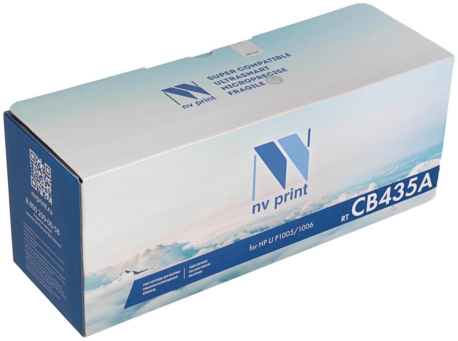 Картридж NV PRINT CB435A для HP LaserJet P1005/P1006 (1500k), черный