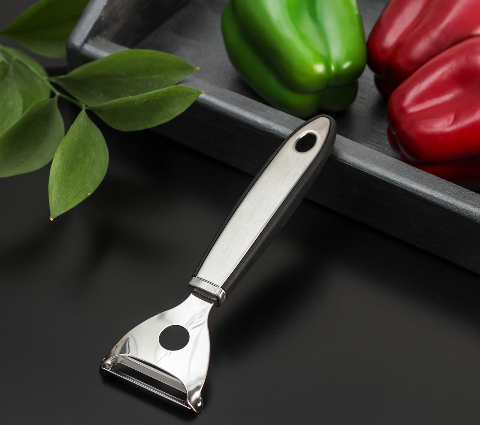 Овощечистка Доляна Blаde, 18 см, ручка sоft tоuch, цвет МИКС