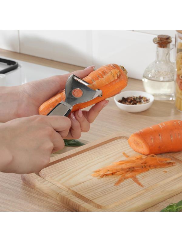 Овощечистка Доляна Blаde, 18 см, ручка sоft tоuch, цвет МИКС