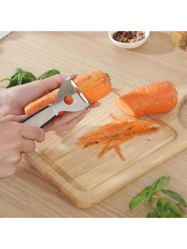 Овощечистка Доляна Blаde, 18 см, ручка sоft tоuch, цвет МИКС