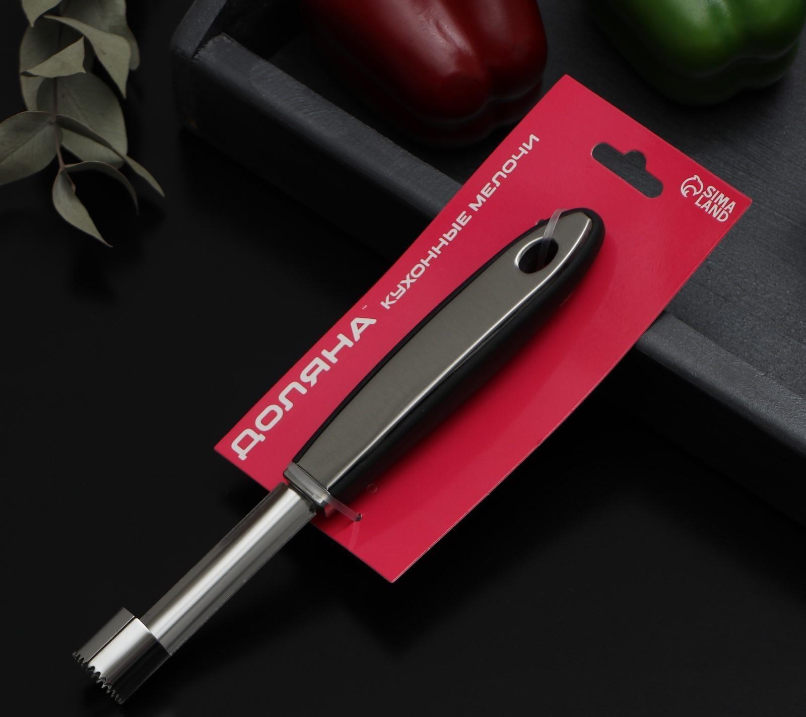 Нож для сердцевины Доляна Blade, 21 см, ручка soft touch, цвет чёрный