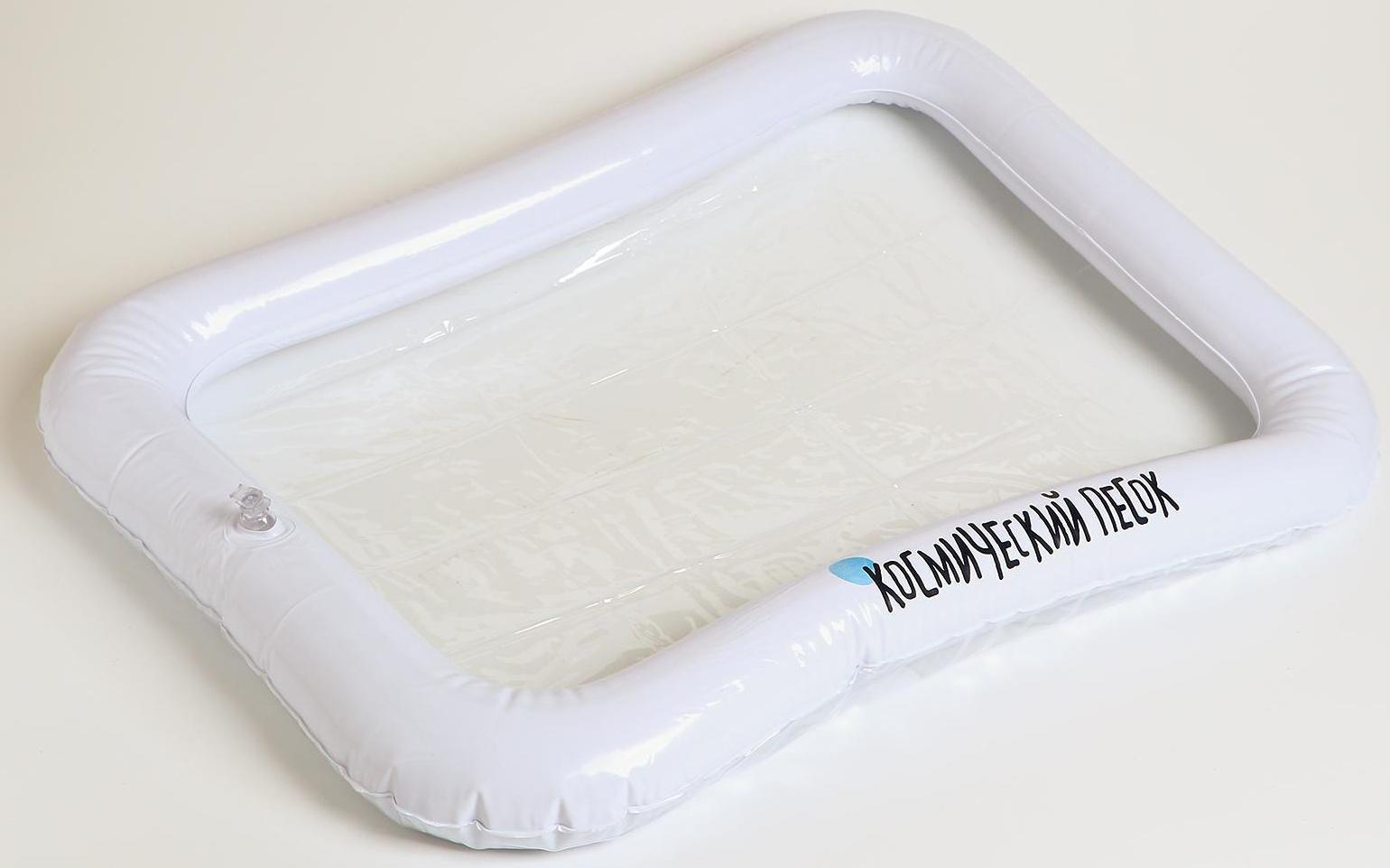 Космический песок голубой в коробке, 1 кг + песочница + формочки