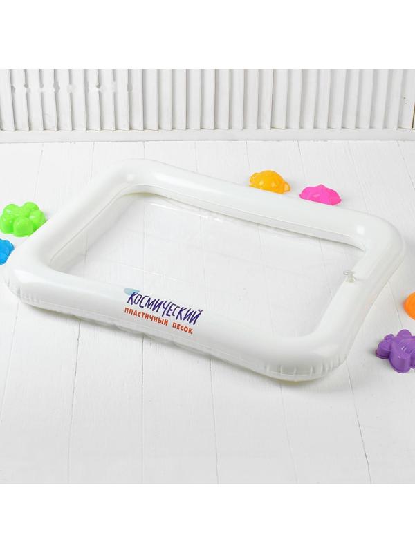 Космический песок голубой в коробке, 1 кг + песочница + формочки