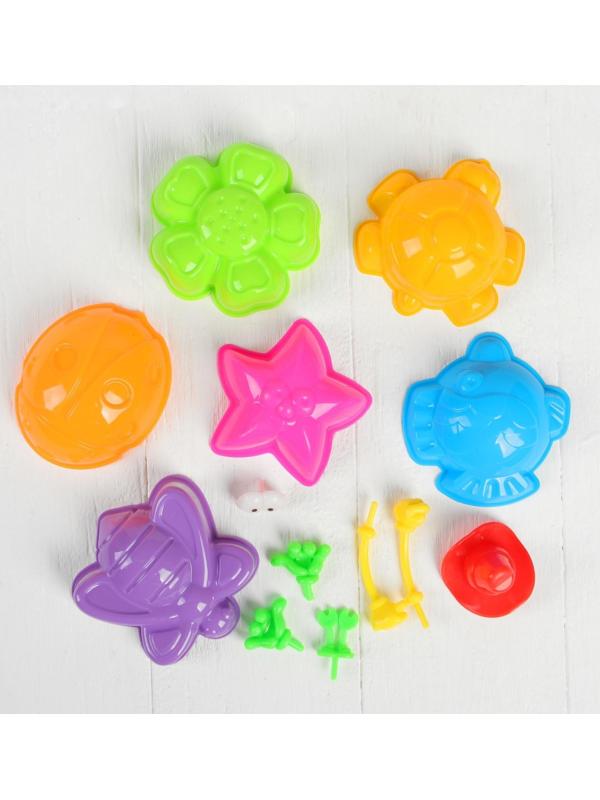 Космический песок розовый в коробке, 1 кг + песочница + формочки