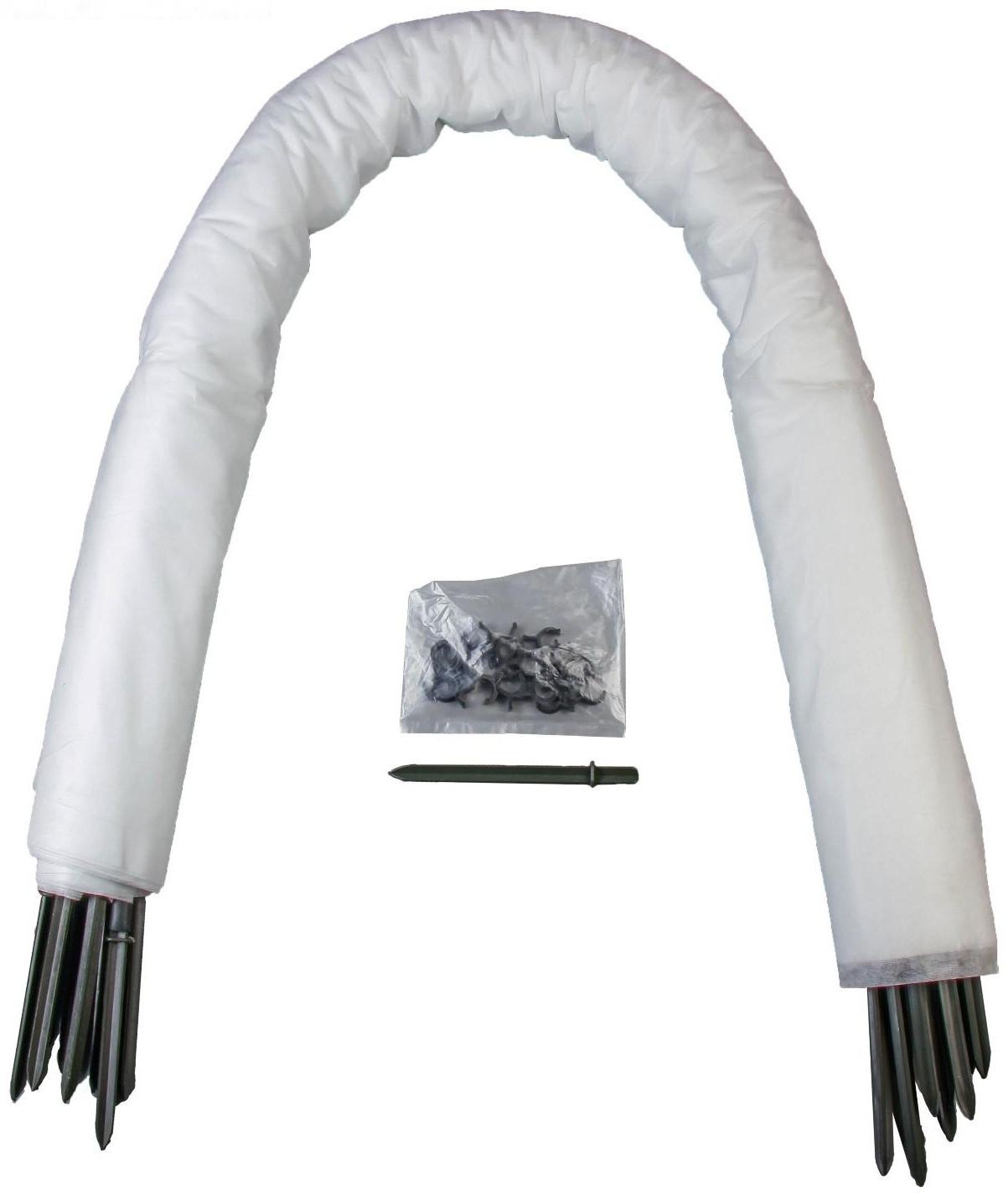 Парник прошитый, длина 6 м, 7 дуг из пластика, дуга L = 2 м, d = 20 мм, спанбонд 45 г/м², «Агроном»