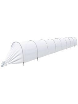 Парник прошитый, длина 8 м, 9 дуг дуг из пластика, дуга L = 2 м, d = 20 мм, спанбонд 45 г/м², «Агроном»