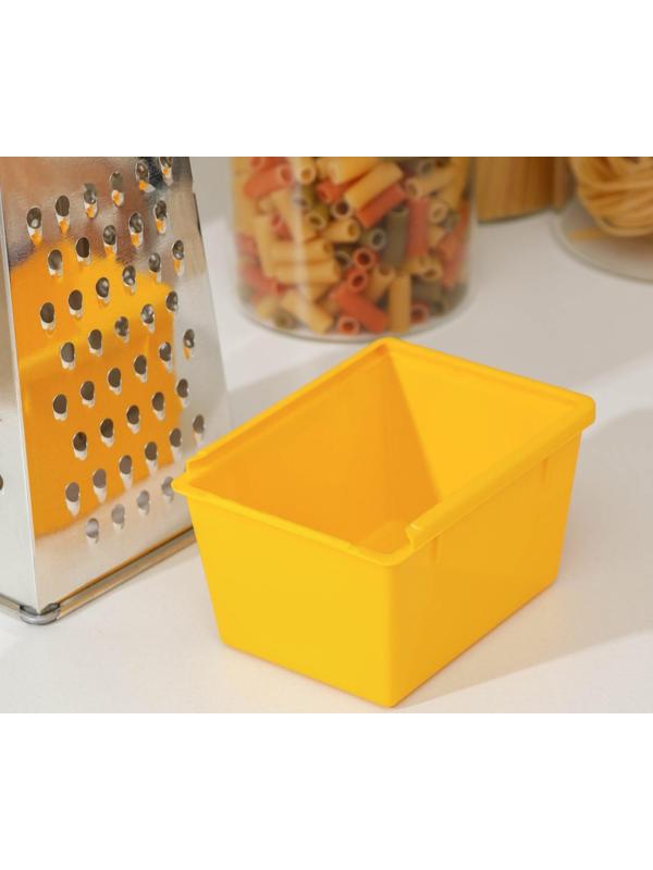 Тёрка Доляна «Комфорт», 4 грани, с контейнером 450 мл, ручка круглая, 28×12×9 см, цвет МИКС