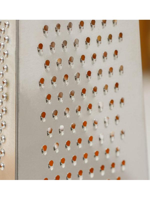 Тёрка Доляна «Комфорт», 4 грани, с контейнером 450 мл, ручка круглая, 28×12×9 см, цвет МИКС