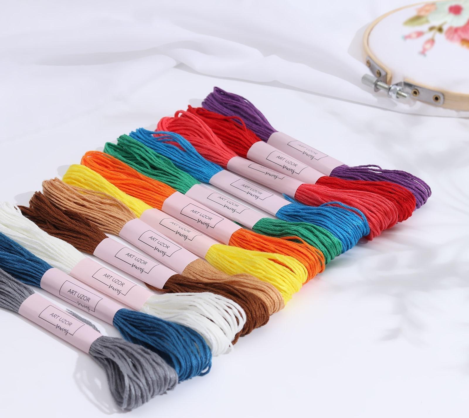 Набор ниток мулине №2, 8 ± 1 м, 12 шт