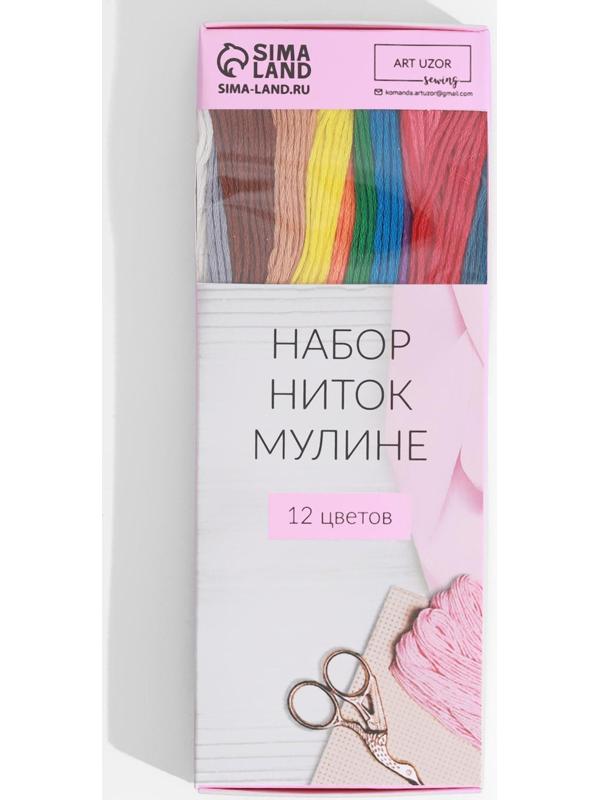 Набор ниток мулине №2, 8 ± 1 м, 12 шт