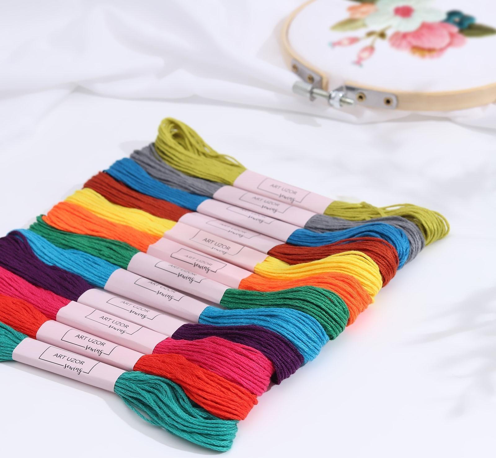 Набор ниток мулине №5, 8 ± 1 м, 12 шт