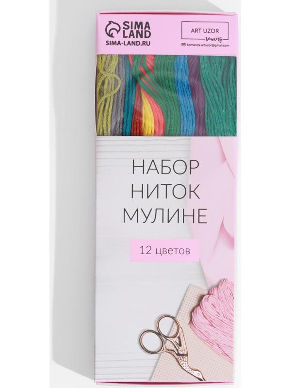 Набор ниток мулине №5, 8 ± 1 м, 12 шт