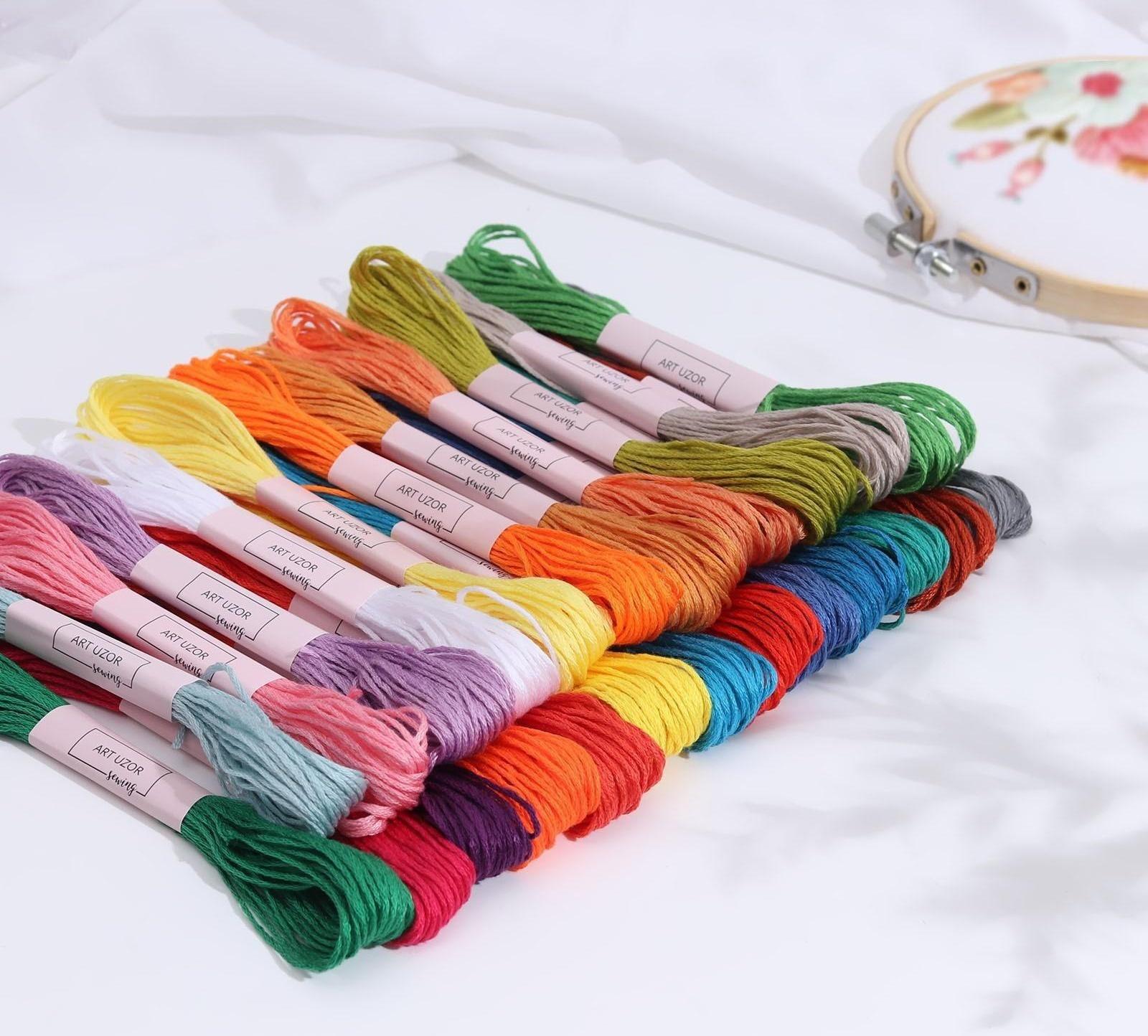 Набор ниток мулине, №1 - №5, 8 ± 1 м, 24 шт