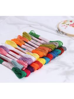 Набор ниток мулине, №1 - №5, 8 ± 1 м, 24 шт