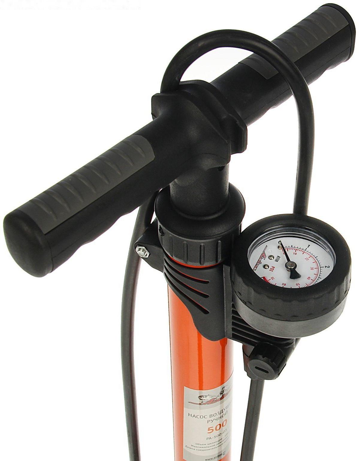 Насос воздушный ручной, 500 см3, с манометром