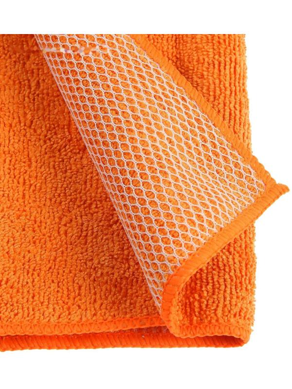 Салфетка Airline из микрофибры и коралловой ткани, оранжевая, 35х40 см