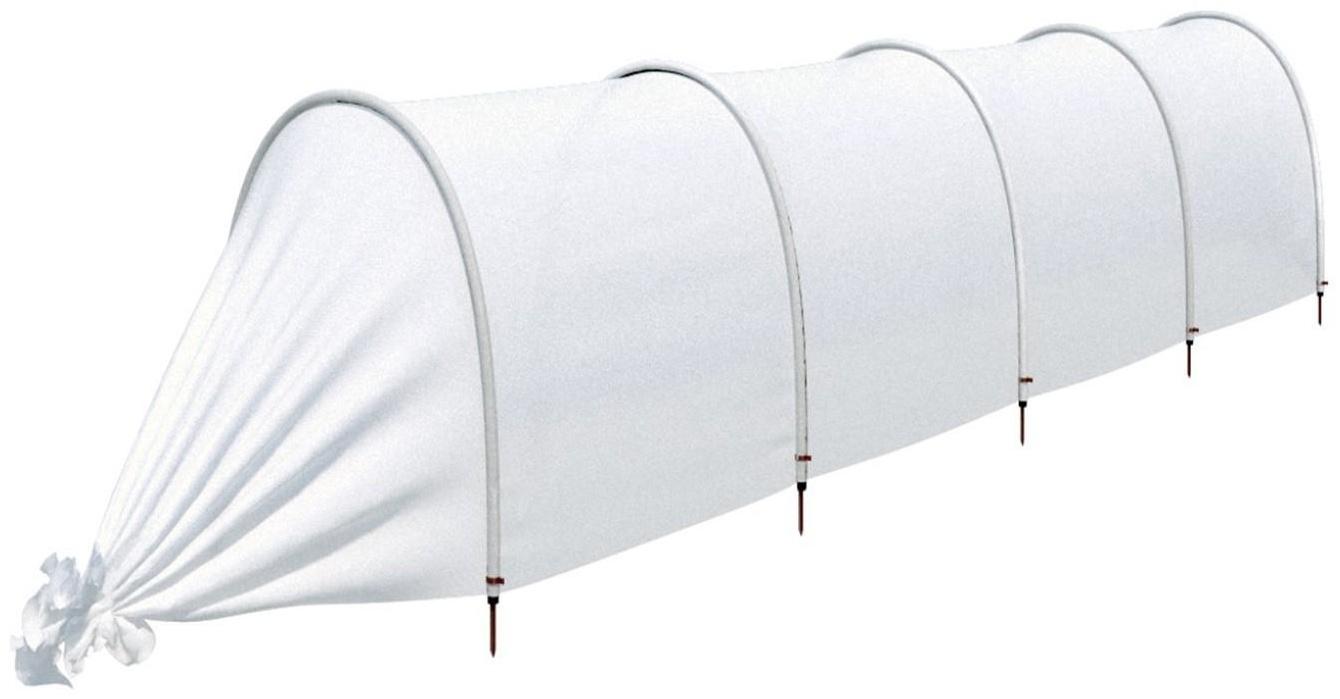 Парник прошитый, длина 4 м, 5 дуг из пластика, дуга L = 2 м, d = 20 мм, спанбонд 45 г/м², «Агроном»