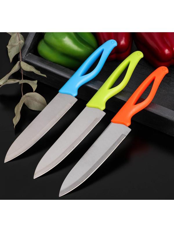 Нож кухонный Доляна «Раймонд», лезвие 14 см, цвет МИКС