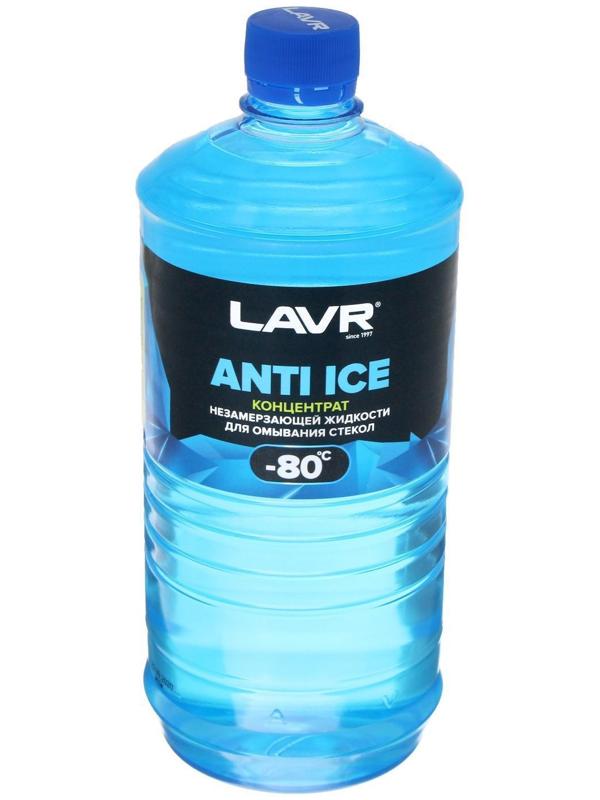 Незамерзающий очиститель стёкол LAVR Anti Ice, концентрат, -80°С, 1 л Ln1324