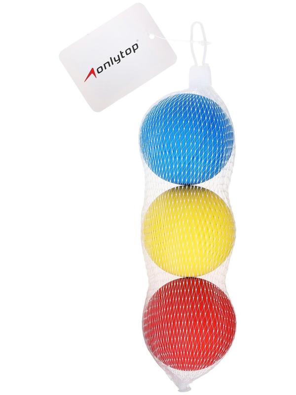 Мяч для большого тенниса, набор 3 шт, цвета МИКС