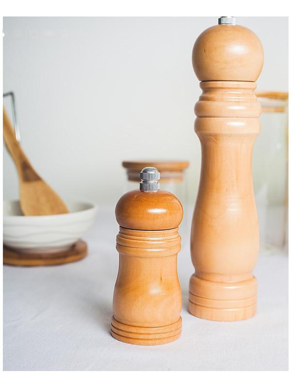 Мельница для специй «Дуновение леса», 10,5×4,5 см, керамический механизм, цвет светлое дерево