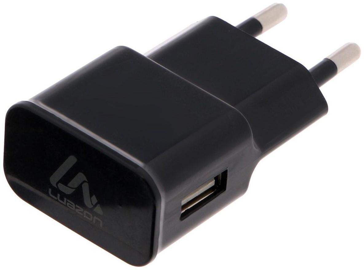 Сетевое зарядное устройство LuazON LN-100AC, UC-12, 1 USB, 1 А, чёрное