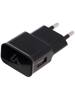 Сетевое зарядное устройство LuazON LN-100AC, UC-12, 1 USB, 1 А, чёрное