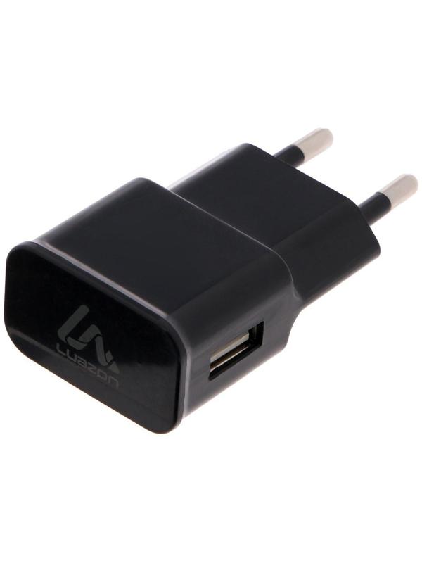 Сетевое зарядное устройство LuazON LN-100AC, UC-12, 1 USB, 1 А, чёрное