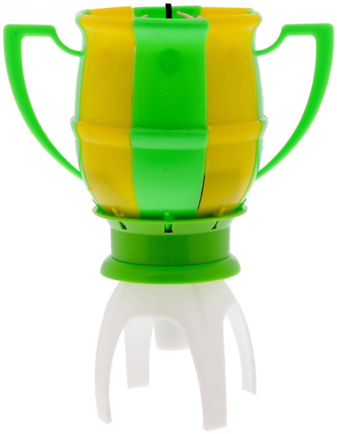 Свеча музыкальная в торт футбольный кубок « С днем рождения»