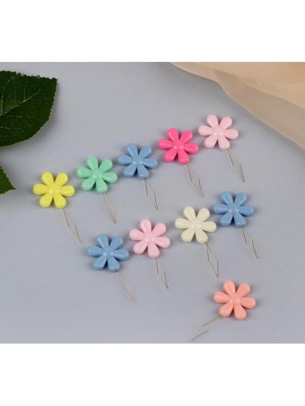 Нитевдеватели «Цветок», 4,5 × 2 × 0,4 см, 10 шт, цвет разноцветный