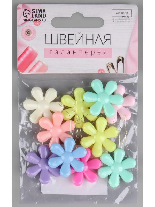 Нитевдеватели «Цветок», 4,5 × 2 × 0,4 см, 10 шт, цвет разноцветный