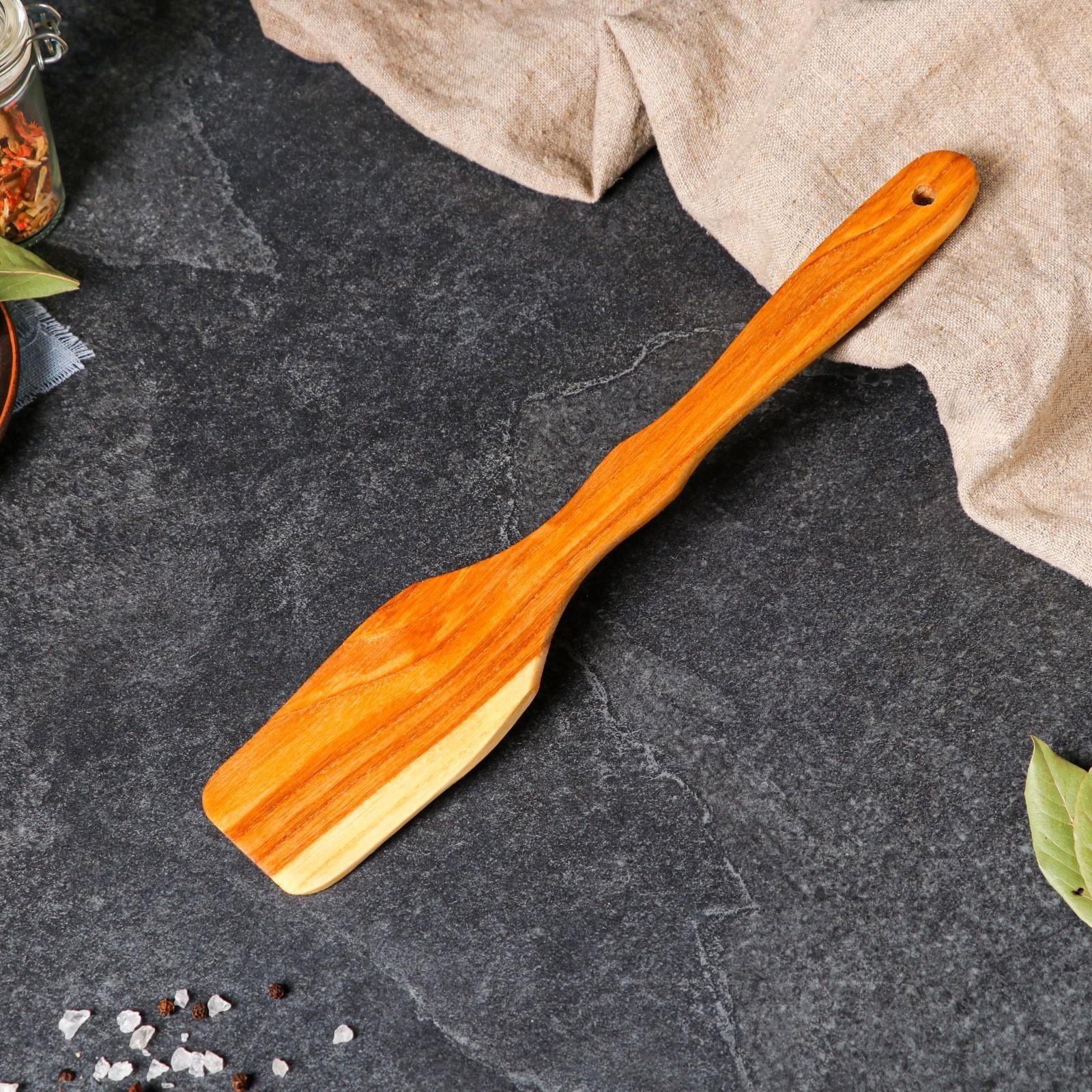 Лопатка кухонная, толстая, 30 см, черешня