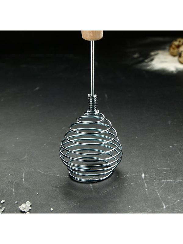 Венчик кондитерский для взбивания с деревянной ручкой 