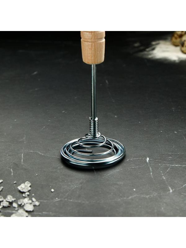 Венчик кондитерский для взбивания с деревянной ручкой 