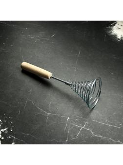 Венчик кондитерский для взбивания с деревянной ручкой 