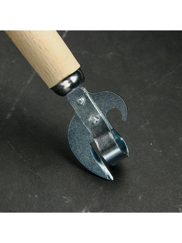 Нож консервный, с деревянной ручкой, 16 см