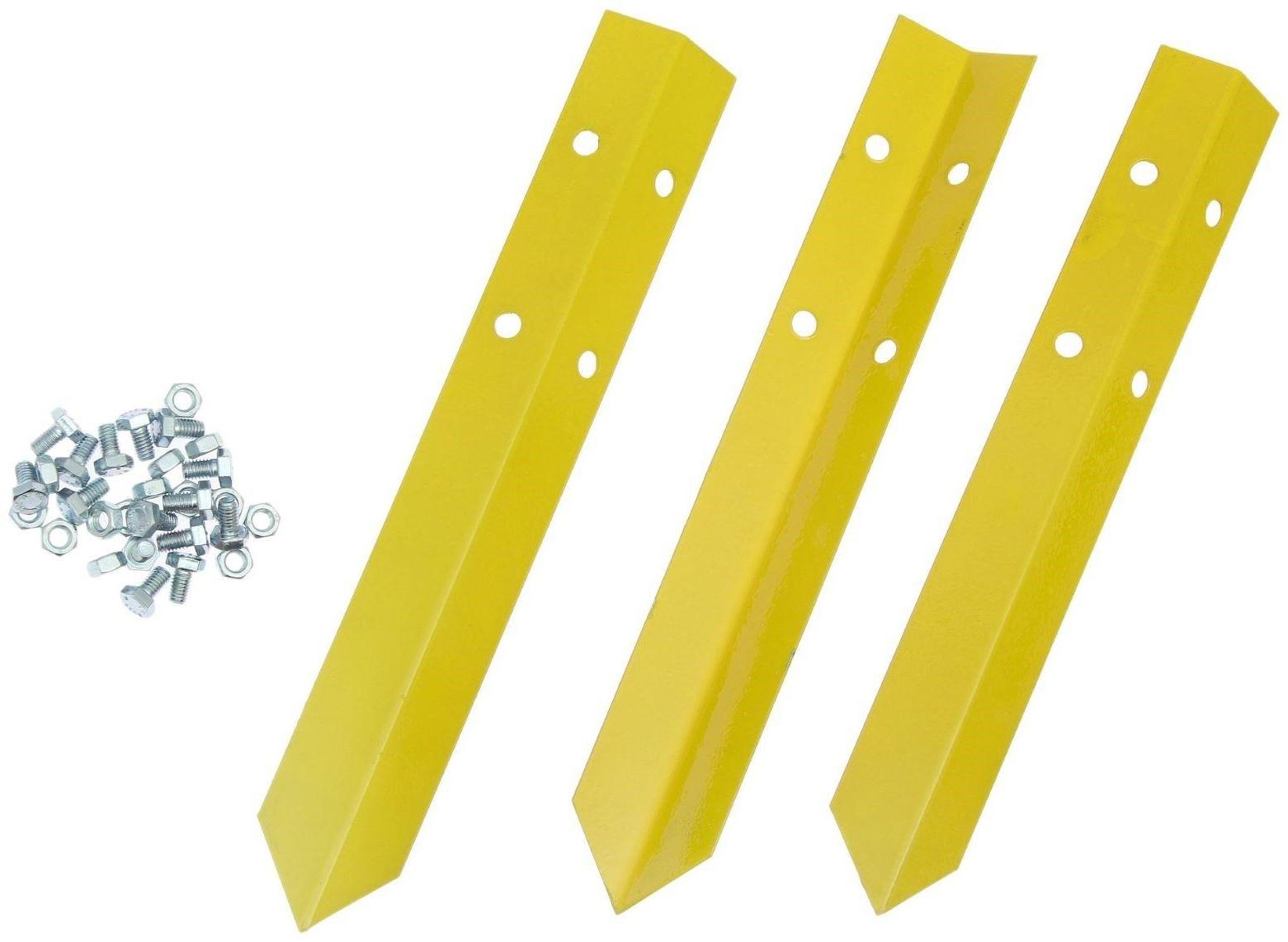 Клумба оцинкованная, 3 яруса, d = 60–100–140 см, h = 45 см, жёлтая, Greengo