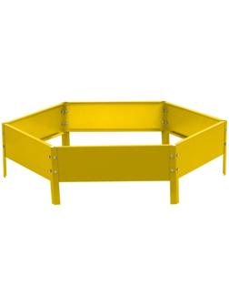 Клумба оцинкованная, d = 80 см, h = 15 см, жёлтая, Greengo