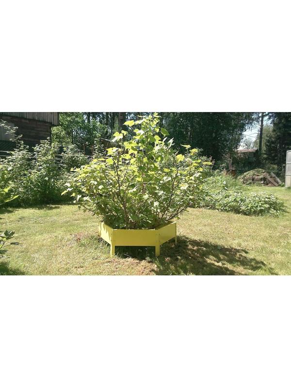 Клумба оцинкованная, d = 80 см, h = 15 см, жёлтая, Greengo